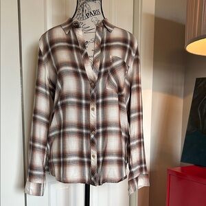 NWOT Plaid Button-Up Shirt by Bohme